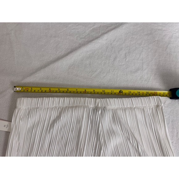 Aqua White‎ Pleated Wide Leg Palazzo Pants Womens XL Extra Large Flowy - Picture 9 of 12